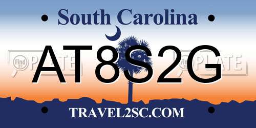 AT8S2G South Carolina License Plate