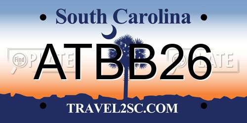 ATBB26 South Carolina License Plate