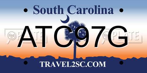 ATC97G South Carolina License Plate