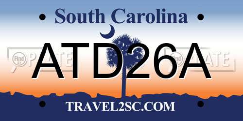 ATD26A South Carolina License Plate