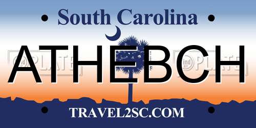 ATHEBCH South Carolina License Plate