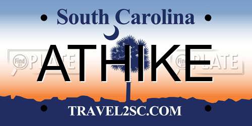 ATHIKE South Carolina License Plate