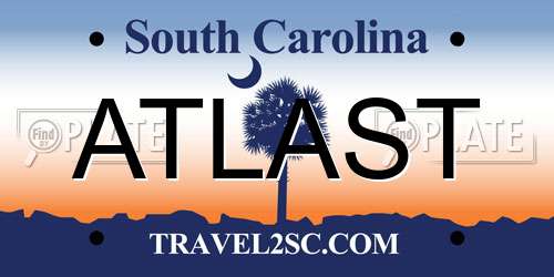 ATLAST South Carolina License Plate