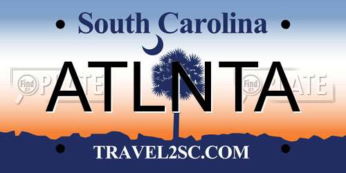 ATLNTA South Carolina License Plate