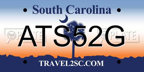 ATS52G South Carolina License Plate