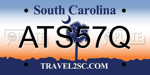 ATS57Q South Carolina License Plate