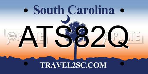ATS82Q South Carolina License Plate