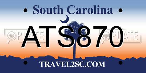 ATS870 South Carolina License Plate