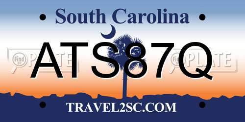 ATS87Q South Carolina License Plate