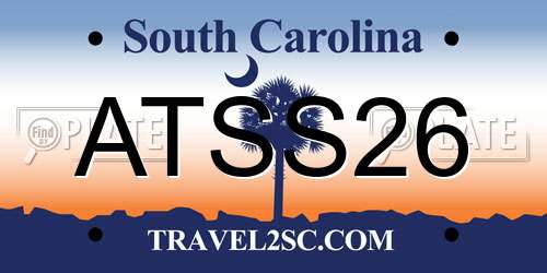 ATSS26 South Carolina License Plate