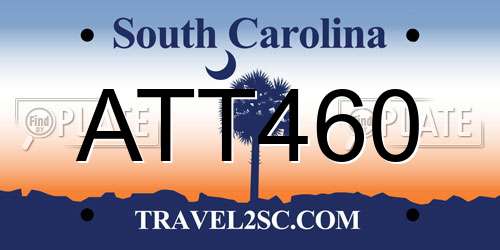 ATT460 South Carolina License Plate