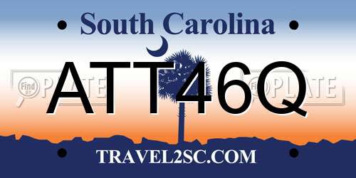 ATT46Q South Carolina License Plate