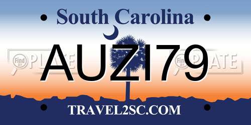 AUZI79 South Carolina License Plate