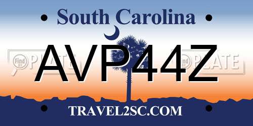 AVP44Z South Carolina License Plate