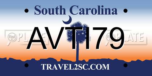 AVTI79 South Carolina License Plate