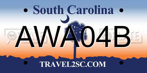 AWA04B South Carolina License Plate