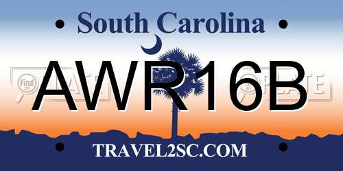 AWR16B South Carolina License Plate