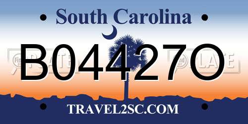 B04427O South Carolina License Plate
