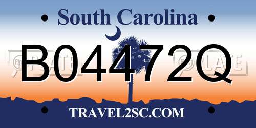 B04472Q South Carolina License Plate