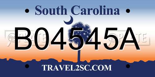 B04545A South Carolina License Plate