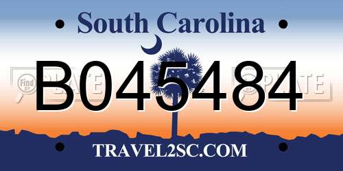 B045484 South Carolina License Plate