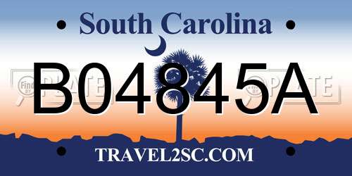 B04845A South Carolina License Plate