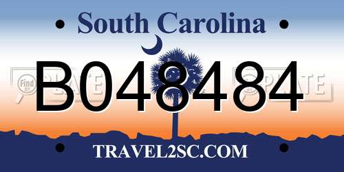 B048484 South Carolina License Plate