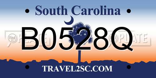 B0528Q South Carolina License Plate