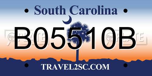 B05510B South Carolina License Plate