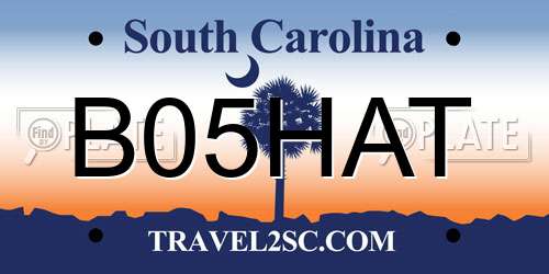 B05HAT South Carolina License Plate