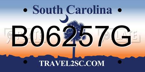 B06257G South Carolina License Plate