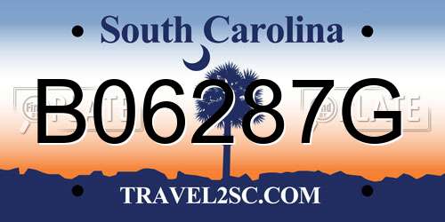 B06287G South Carolina License Plate