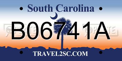 B06741A South Carolina License Plate