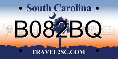 B082BQ South Carolina License Plate