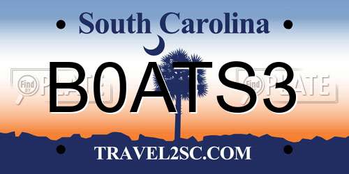 B0ATS3 South Carolina License Plate