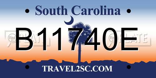 B11740E South Carolina License Plate