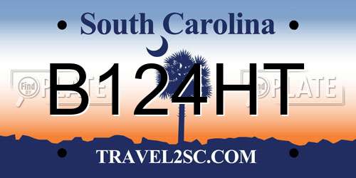B124HT South Carolina License Plate