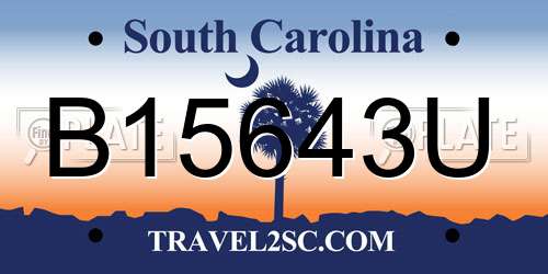 B15643U South Carolina License Plate
