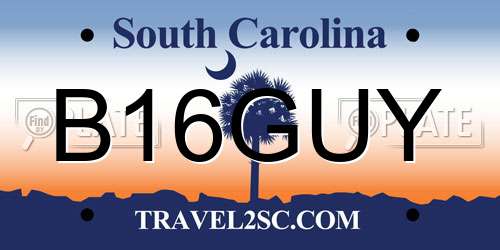 B16GUY South Carolina License Plate