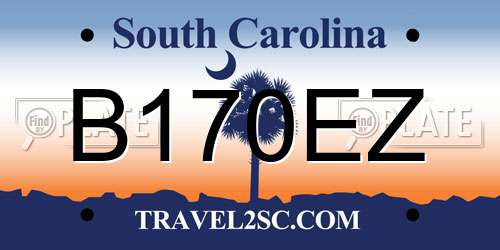 B170EZ South Carolina License Plate