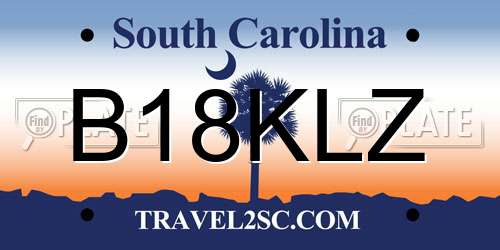 B18KLZ South Carolina License Plate