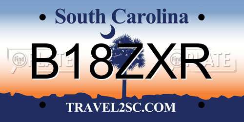 B18ZXR South Carolina License Plate
