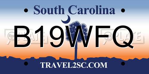 B19WFQ South Carolina License Plate