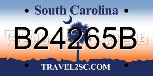 B24265B South Carolina License Plate