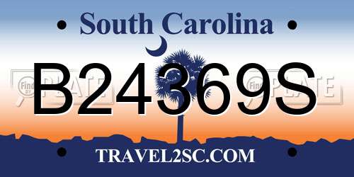 B24369S South Carolina License Plate