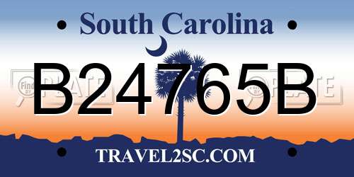 B24765B South Carolina License Plate