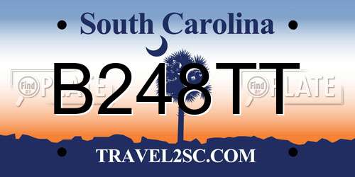 B248TT South Carolina License Plate
