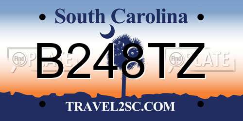 B248TZ South Carolina License Plate