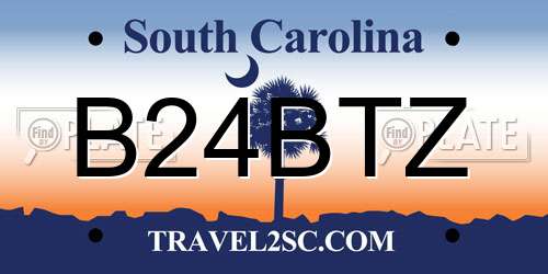 B24BTZ South Carolina License Plate