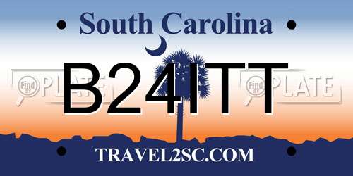 B24ITT South Carolina License Plate